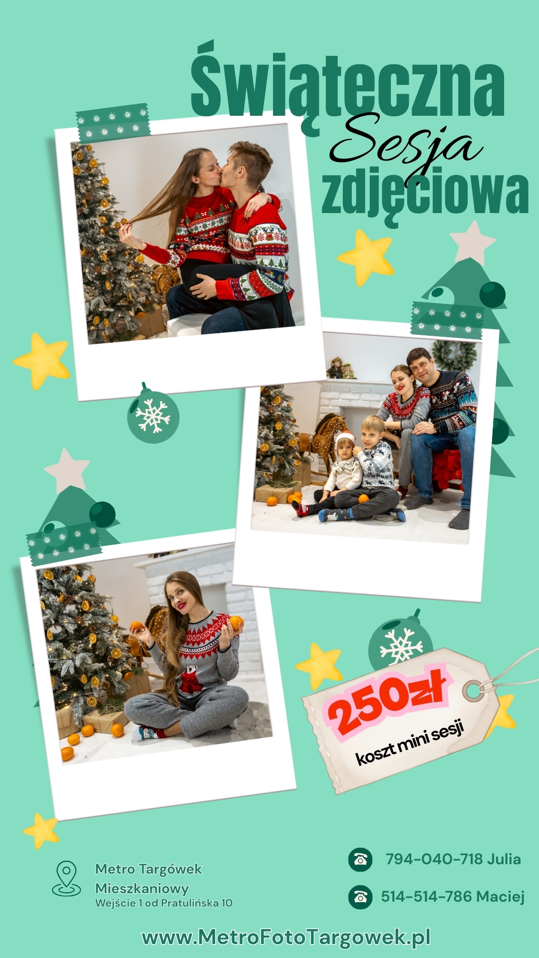 Mini sesja świąteczna w naszym studio Foto Metro targówek